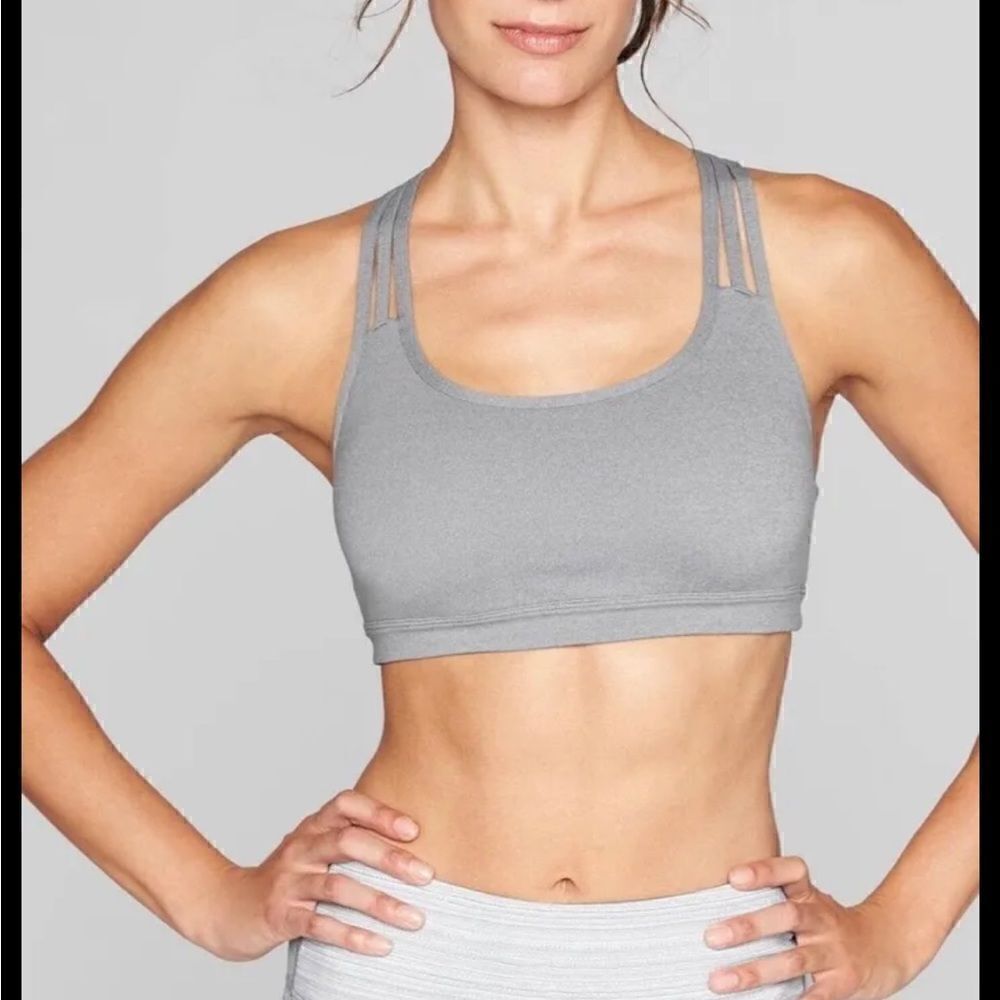 Athleta Fully Focused Bra Grey